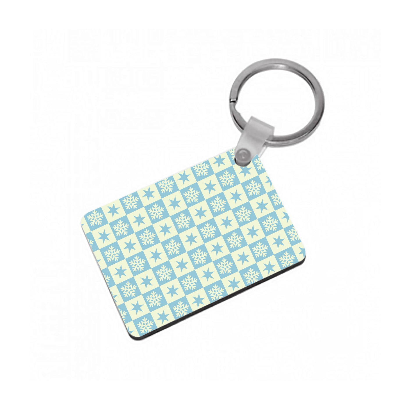 Snow And Star Pattern Keyring