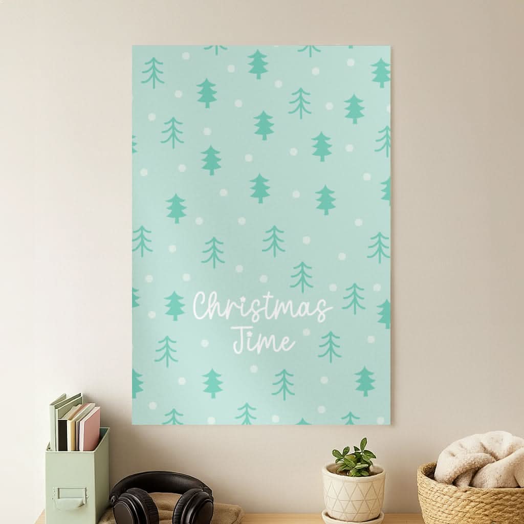 Cute Xmas Trees Pattern Poster