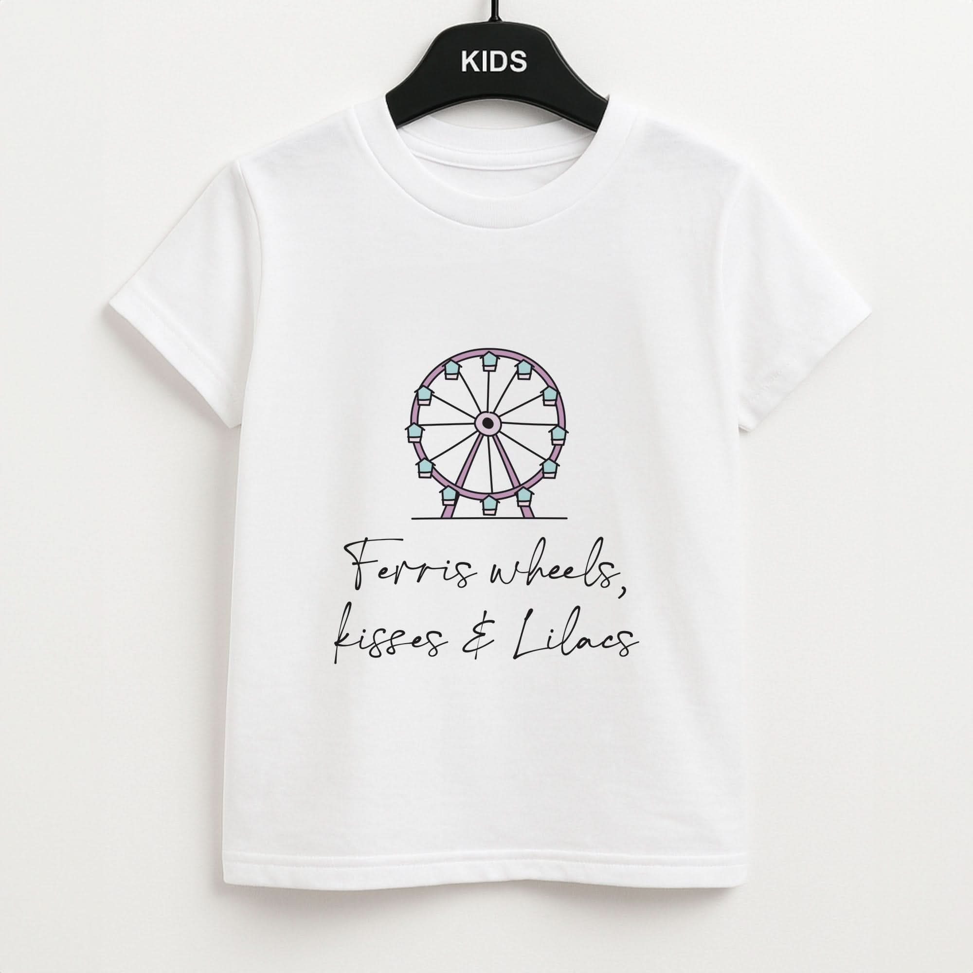 Ferris Wheels, Kisses & Lilacs Kids T-Shirt