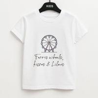 Ferris Wheels, Kisses & Lilacs Kids T-Shirt