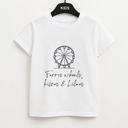 Ferris Wheels, Kisses & Lilacs Kids Unisex T-Shirt