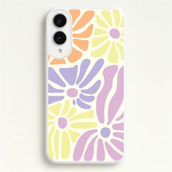 Pastel Abstract Flowers Galaxy S25 Edge Case