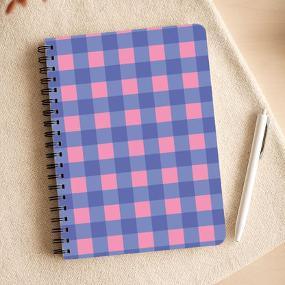 Pink And Blue Checkered Pattern Notepad