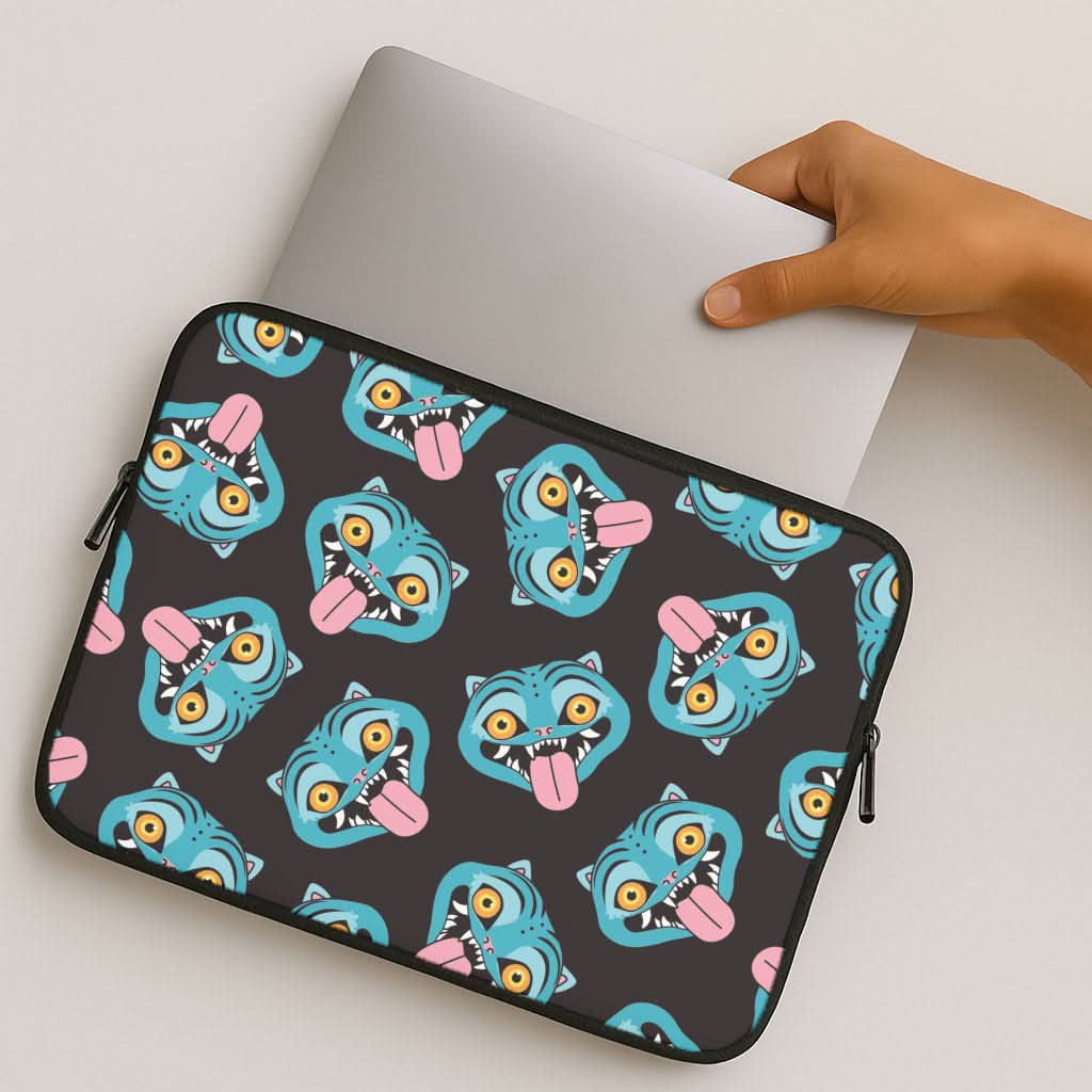 Demon Cat Pattern MacBook Cover
