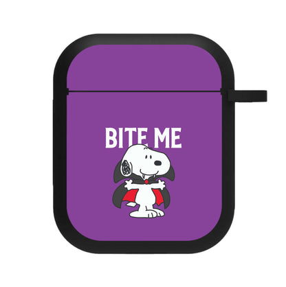Bite Me Cartoon Beagle AirPods Case