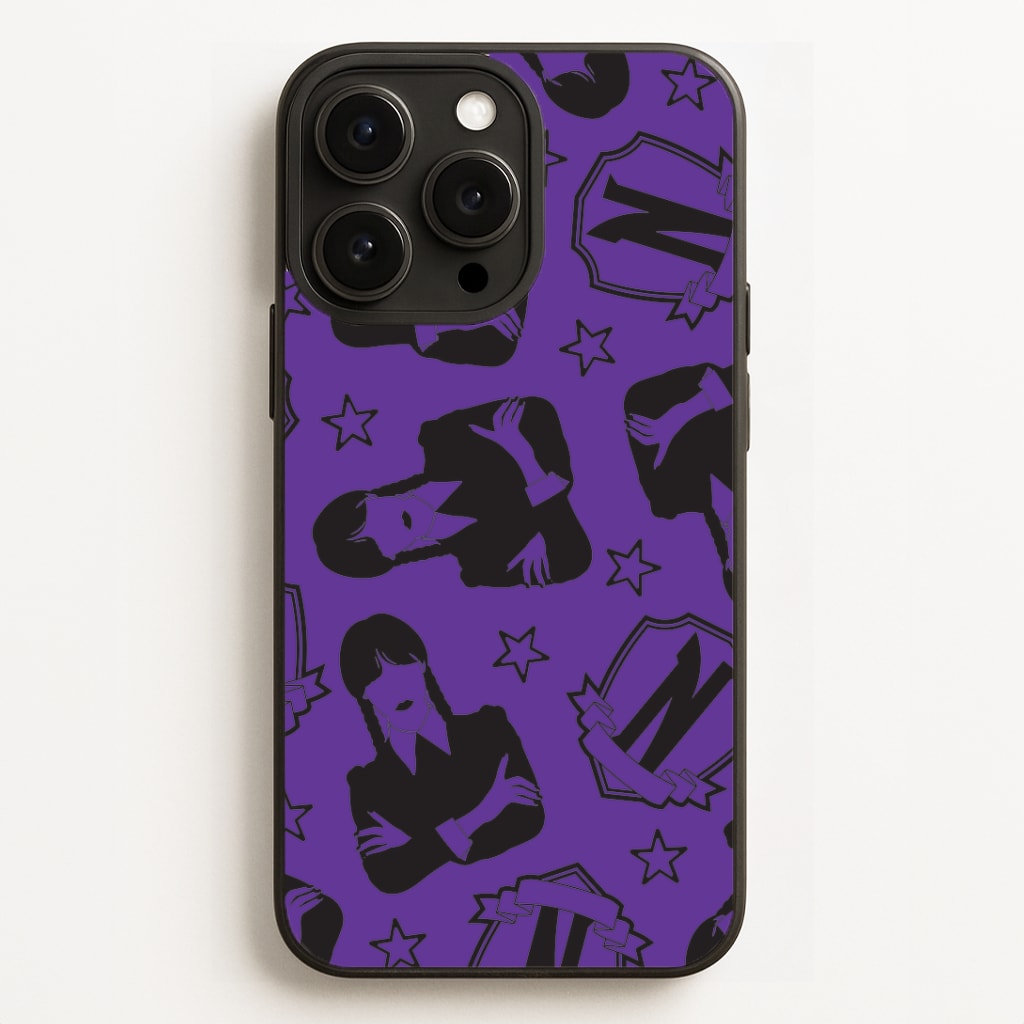 Wednesday Pattern iPhone 16 Pro Case