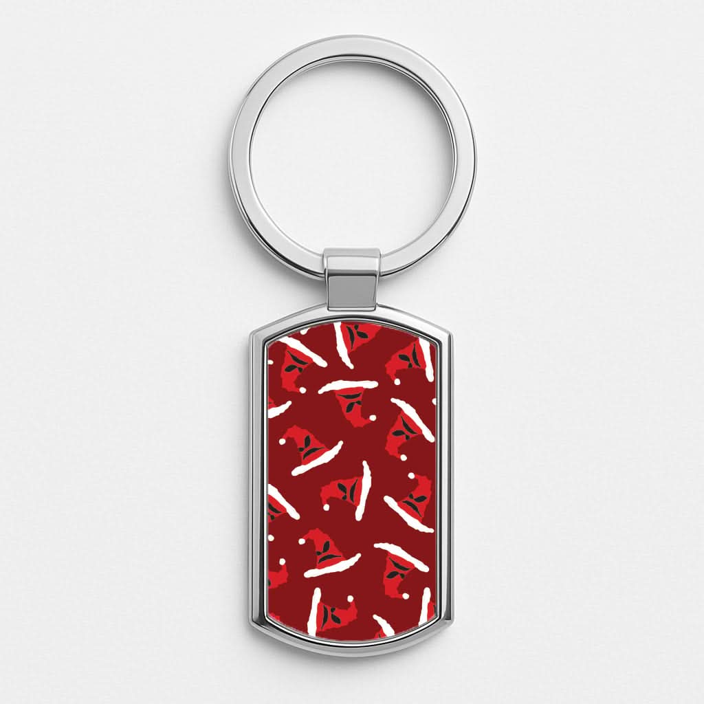 Sorting Christmas Hat Pattern Luxury Keyring