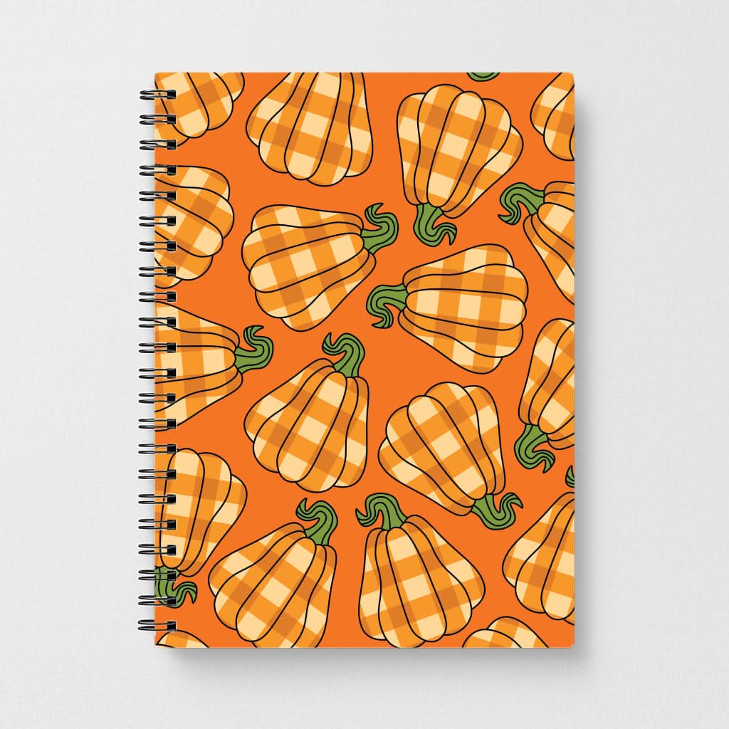 Tartan Pumpkins Pattern Notebook