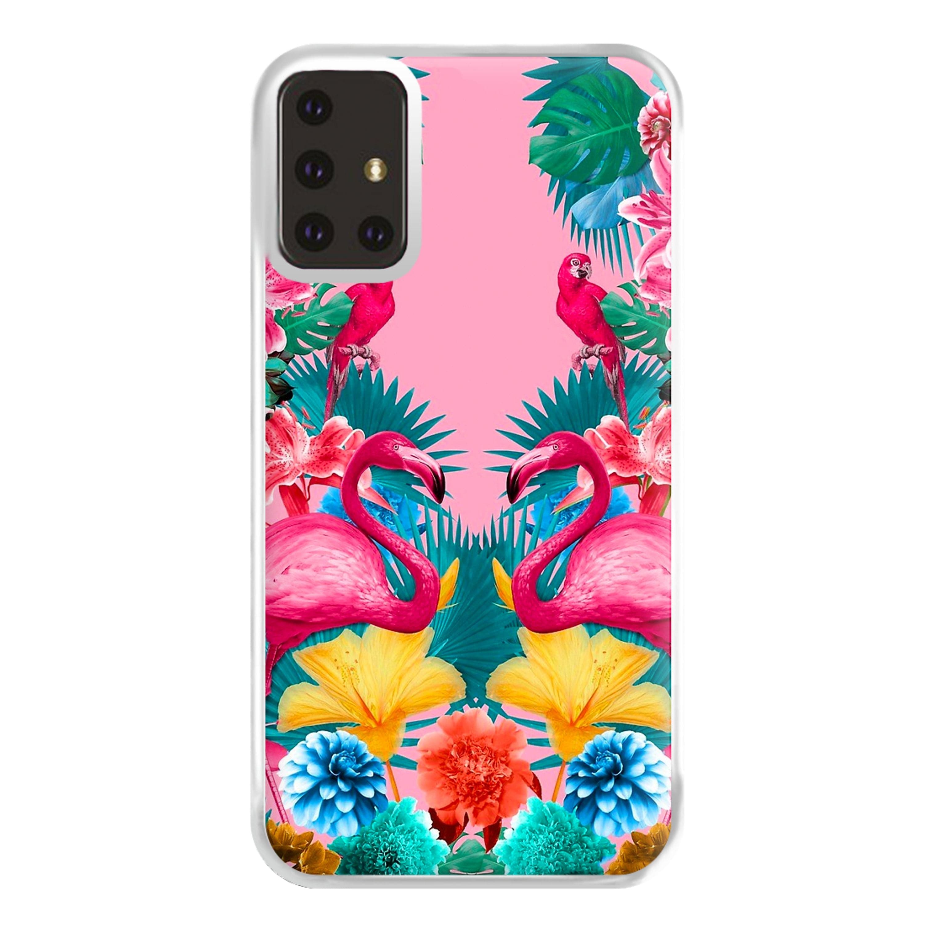 Flamingo and Tropical garden Phone Case