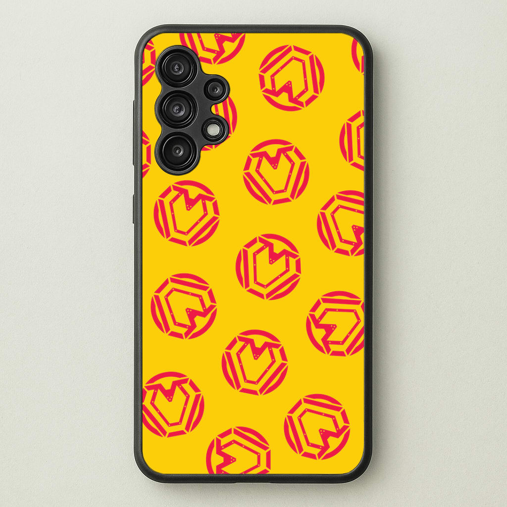 Metal Heart Pattern Galaxy A13 Case