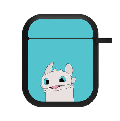 White Fury Dragon AirPods Case