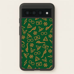 Christmas Wizard Icons Pattern Google Pixel 7 Pro Case