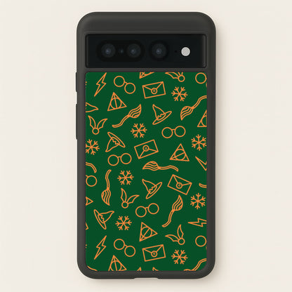 Christmas Wizard Icons Pattern Google Pixel 7 Pro Case