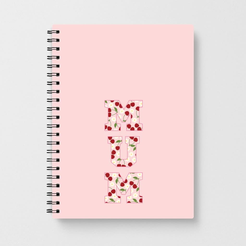 Floral Varsity Mum Notebook
