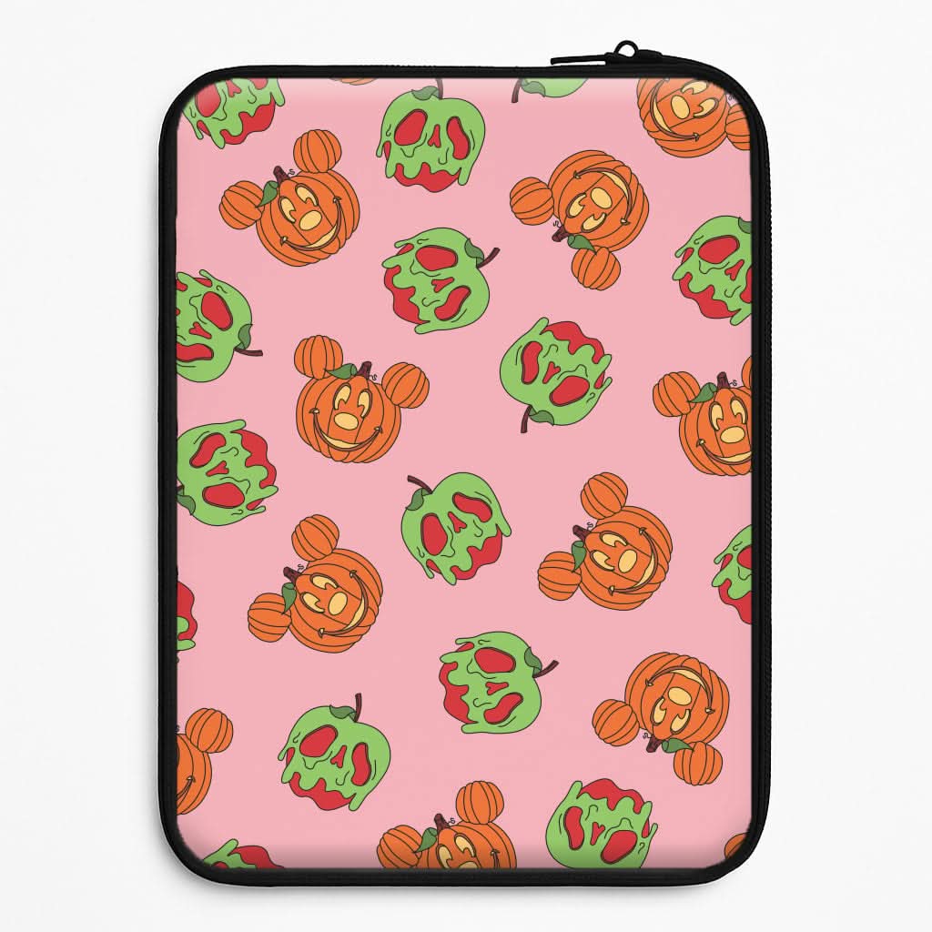 Pumpkin Mouse And Poison Apple Pattern Laptop Sleeve