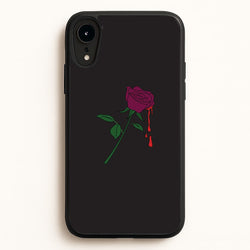 Dark Pink Rose iPhone XR Case