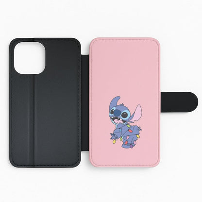 Cute Blue Alien Fairylights Flip Phone Case