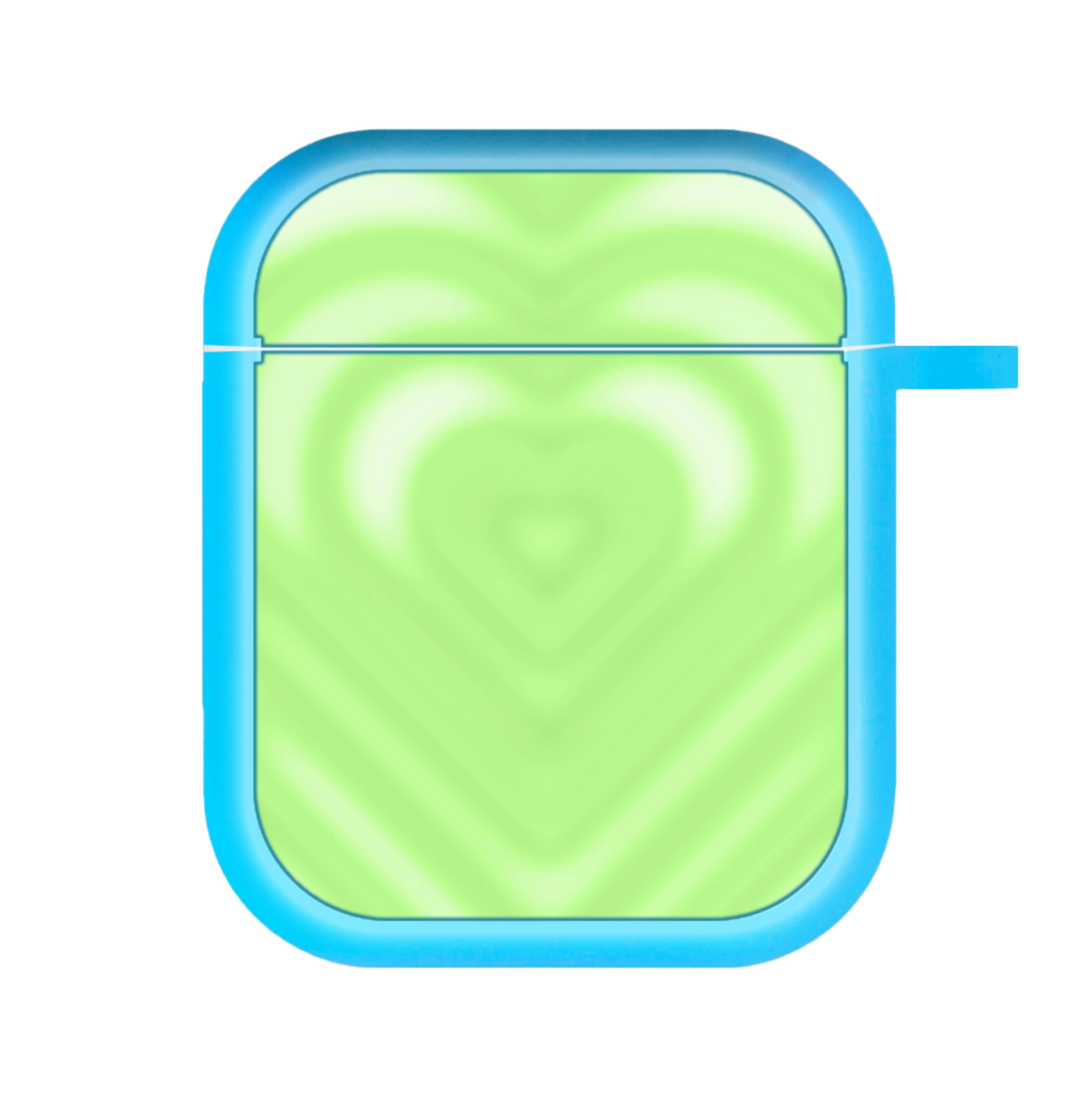 Drippy Love Heart Green AirPods Case