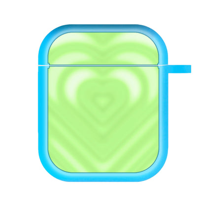 Drippy Love Heart Green AirPods Case