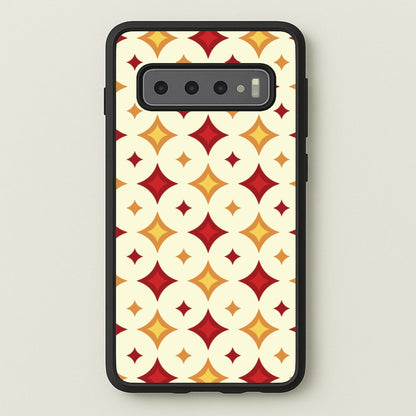 Geometric Christmas Stars Pattern Galaxy S10 Case