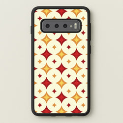 Geometric Christmas Stars Pattern Galaxy S10 Plus Case