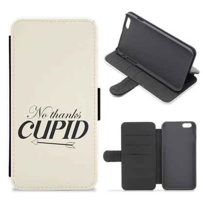 Valentine's No Thanks Cupid Flip / Wallet Phone Case