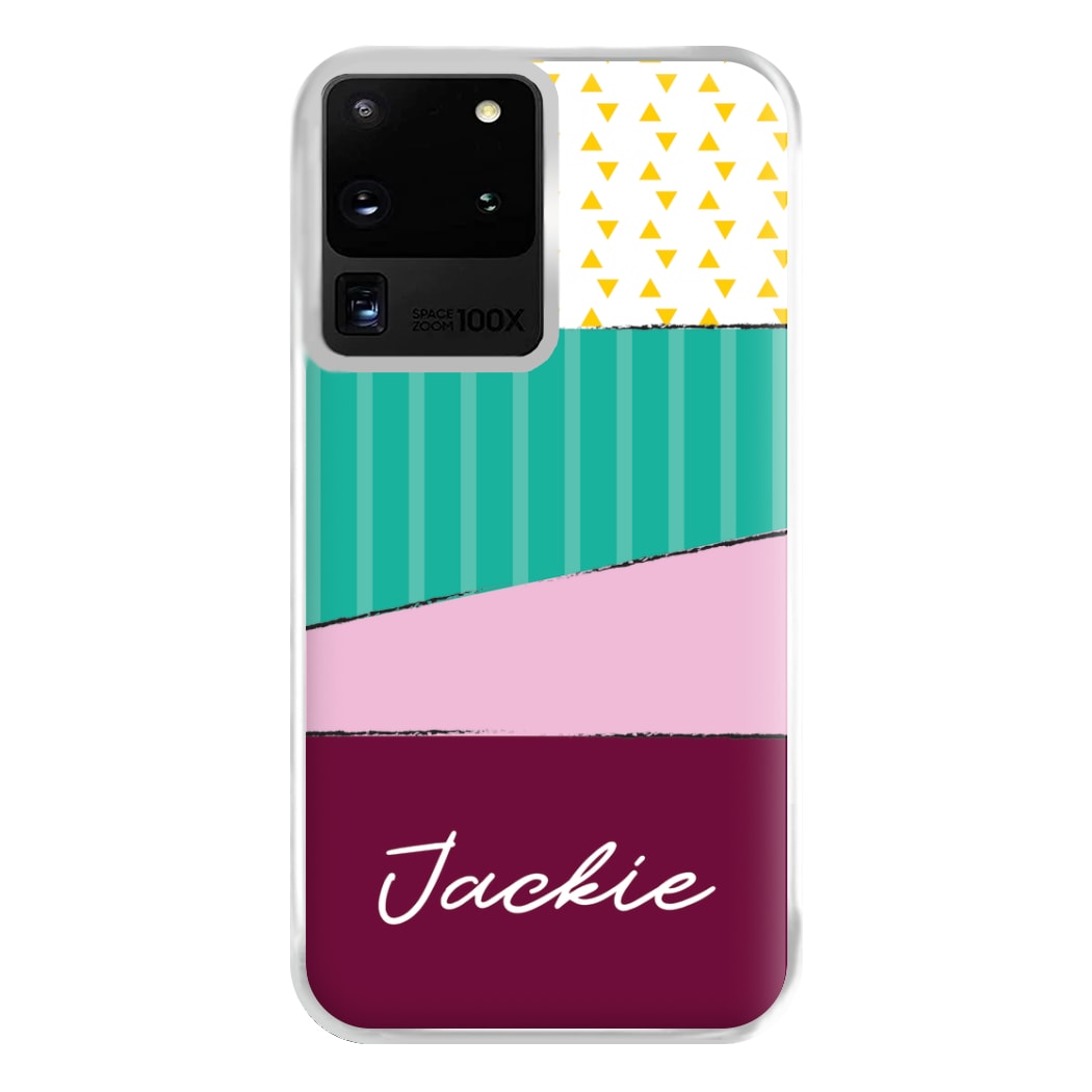 Geometric Patterns Personalised Name Galaxy S20 Ultra Case