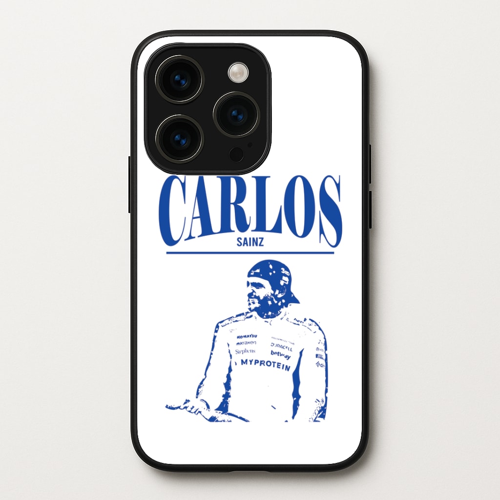 Carlos White And Blue iPhone 14 Pro Max Case