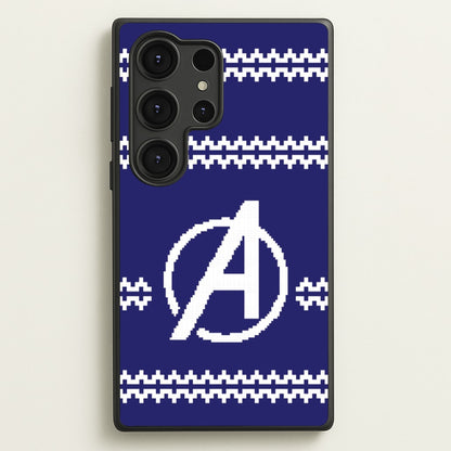 Superhero Team Blue Christmas Jumper  Galaxy S25 Ultra Case