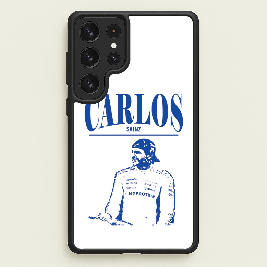 Carlos White And Blue Galaxy S22 Ultra Case