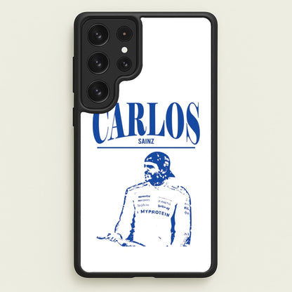 Carlos White And Blue Galaxy S22 Ultra Case
