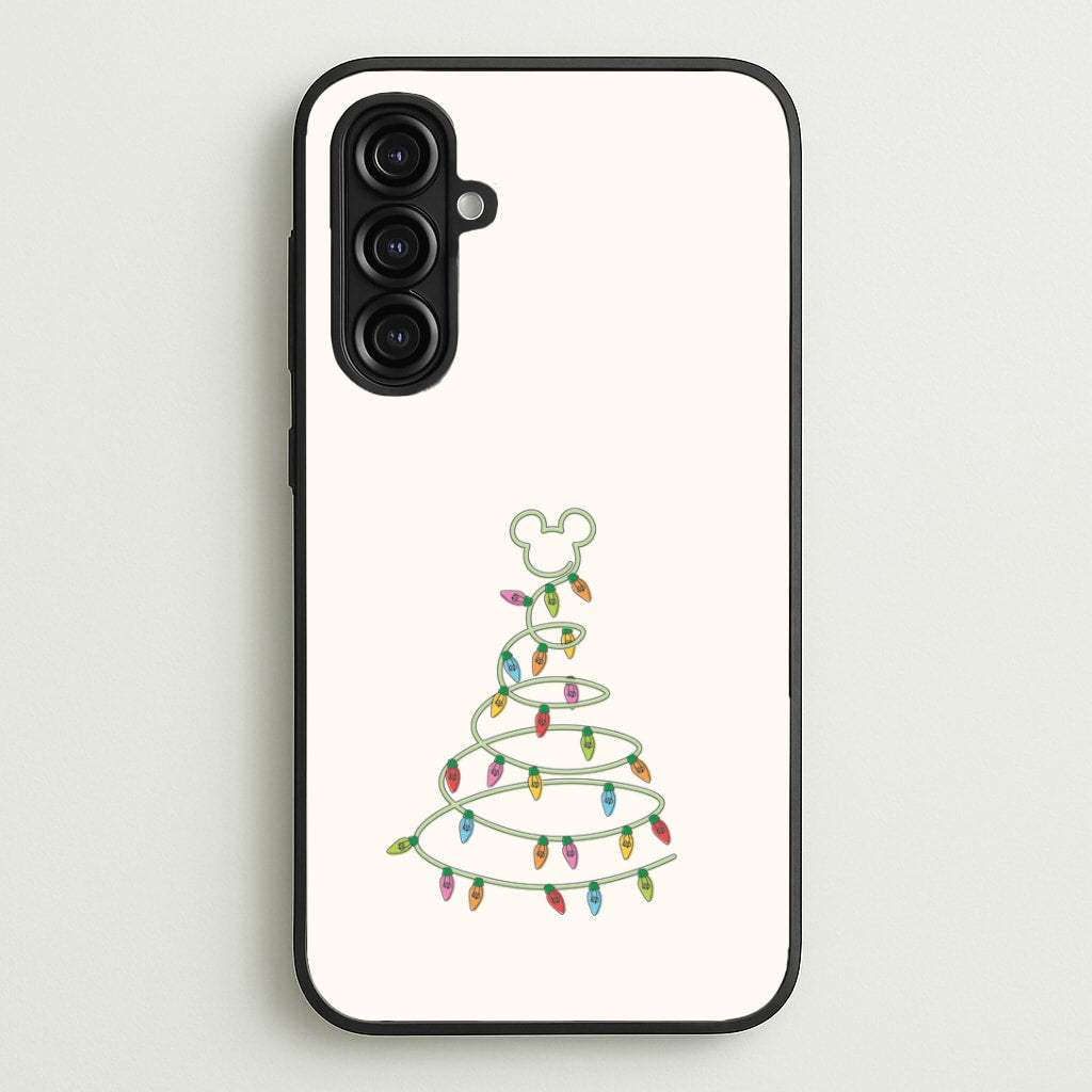Cartoon Mouse Christmas Tree Lights Galaxy A16 Case