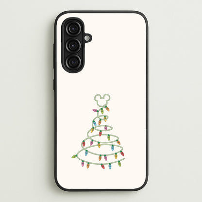 Cartoon Mouse Christmas Tree Lights Galaxy A16 Case