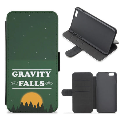 Green Forest Sunset  Flip / Wallet Phone Case