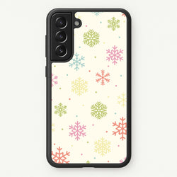 Pastel Snowflakes Pattern Galaxy S22 Case