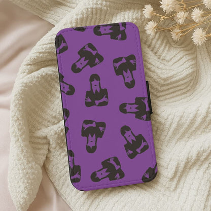 Addams Pattern Leather Phone Case
