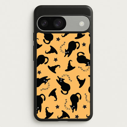 Black Cat And Hats Pattern Google Pixel 9 / 9 Pro Case