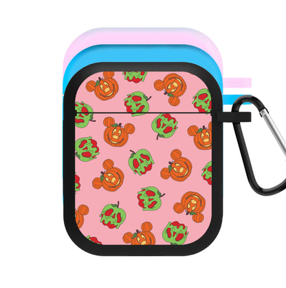 Pumpkin Mouse And Poison Apple Pattern AirPods Case