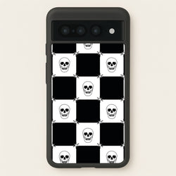 Checkered Skulls Pattern Google Pixel 7 Pro Case