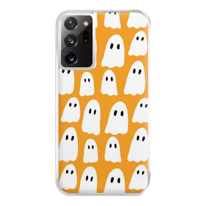 Orange Ghost Halloween Pattern Phone Case