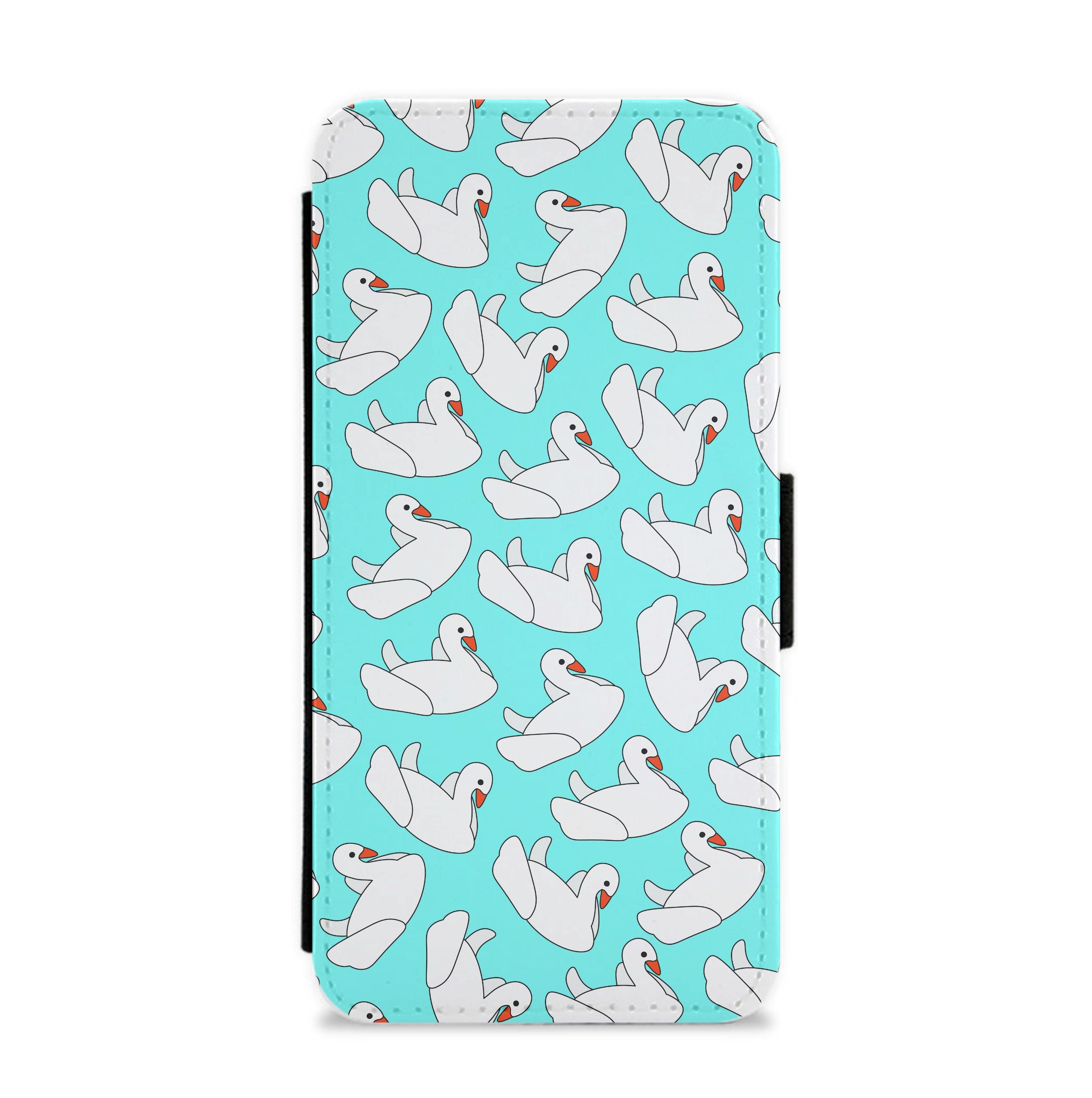 Swan Pattern - Summer Flip / Wallet Phone Case