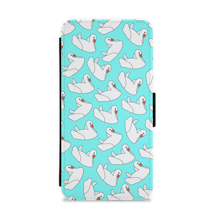 Swan Pattern - Summer Flip / Wallet Phone Case