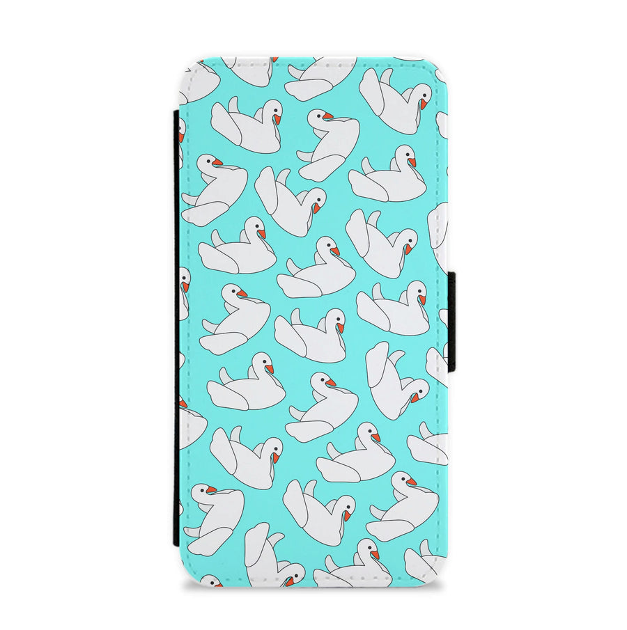 Swan Pattern - Summer Flip / Wallet Phone Case