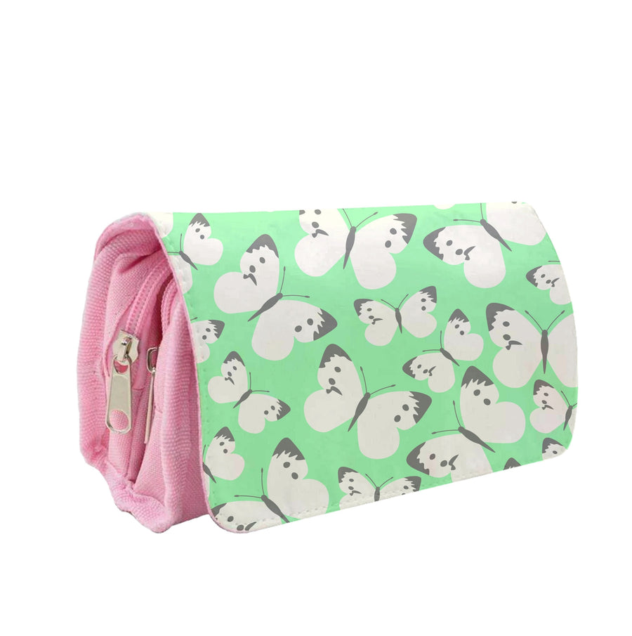 White Butterfly - Butterfly Patterns Pencil Case