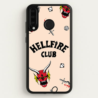 Hellfire Club Icons Collage Peach Huawei P30 Lite Case