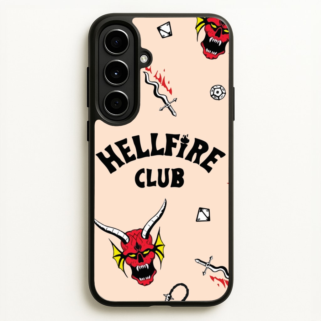 Hellfire Club Icons Collage Peach Galaxy A56 Case