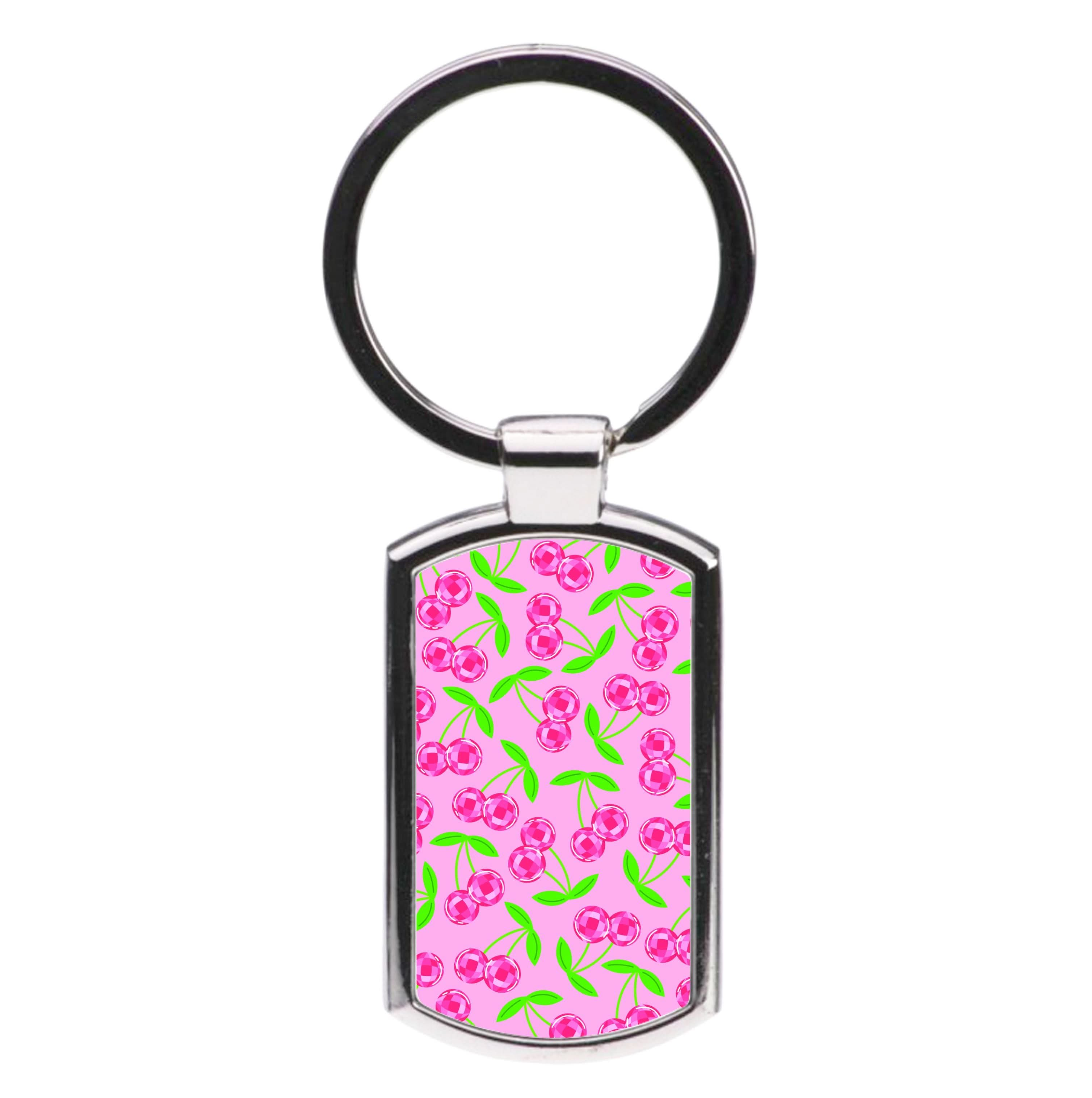 Disco Cherries Pattern Luxury Keyring