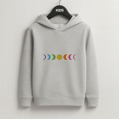 Band Moon Cycle Grey Kids Hoodie