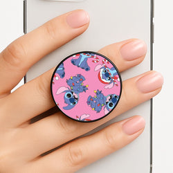 Christmas Cute Blue Alien Pattern Phone Grip