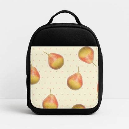 Pears And Polka Dots Pattern Insulated Lunch Bag